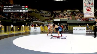 Junior Boys - 144 lbs Cons. Round 4 - Elijah Ra, Torrey Pines High School Wrestling vs Keanu Perez, El Camino SSF High School Wrestling