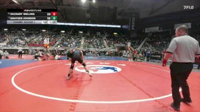 4A-165 lbs Champ. Round 1 - Drayden Johnson, Thunder Basin vs Zachary Welling, Evanston