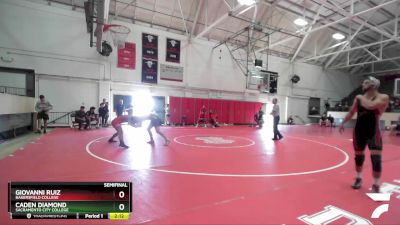 157 lbs Semifinal - Giovanni Ruiz, Bakersfield College vs Caden Diamond, Sacramento City College