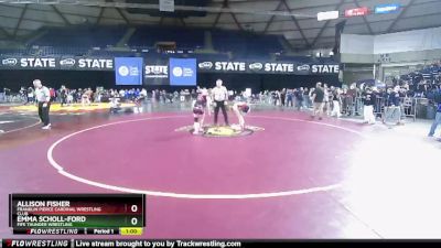 108 lbs Cons. Round 3 - Allison Fisher, Franklin Pierce Cardinal Wrestling Club vs Emma Scholl-Ford, Fife Thunder Wrestling