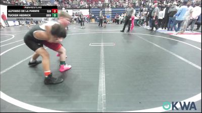 90 lbs Semifinal - Alfonso De La Fuente, Clinton Youth Wrestling vs Tucker Hedrick, Grunts Wrestling