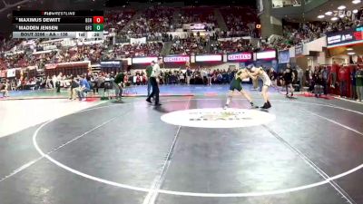 AA - 138 lbs Cons. Round 3 - Madden Jensen, Great Falls CMR vs Maximus DeWitt, Billings Senior High School