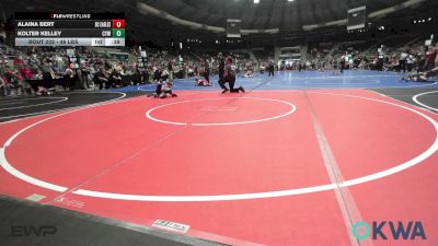 46 lbs Quarterfinal - Alaina Bert, Del City Little League Wrestling vs Kolter Kelley, Coweta Tiger Wrestling