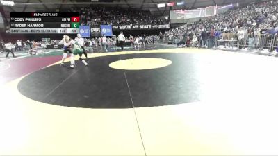 Boys 1B/2B 132 Cons. Round 2 - Ryder Harmon, Northwest Christian (Colbert) vs Cody Phillips, Colfax