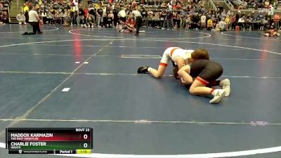 100 lbs Champ. Round 1 - Charlie Foster, WRATH vs Maddox Karmazin, The Best Wrestler