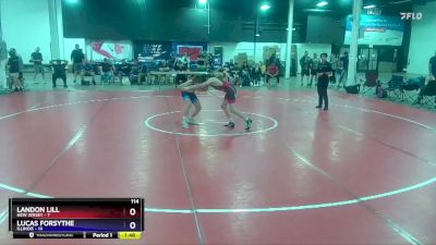 114 lbs Placement Matches (8 Team) - Landon Lill, New Jersey vs Lucas Forsythe, Illinois