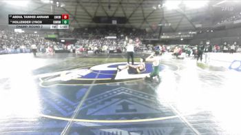 Boys 3A 132 lbs Champ. Round 2 - Hollender Lynch, Edmonds-Woodway vs Abdul Tawhid Akrami, Lincoln (Tacoma)