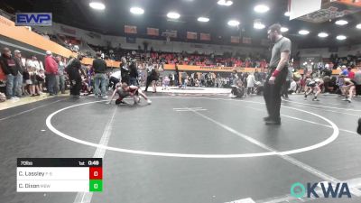 70 lbs Consi Of 8 #2 - Clay Lassley, F-5 Grappling vs Connor Dixon, Mustang Bronco Wrestling Club