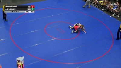 140 lbs 7th Place - Carter Kindig, West Perry vs Jake Kroope, Emmaus