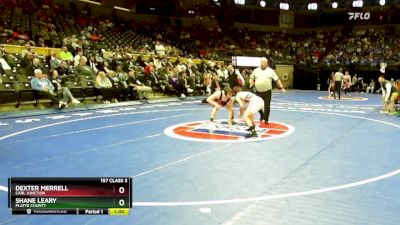 157 Class 3 lbs 5th Place Match - Dexter Merrell, Carl Junction vs Shane Leary, Platte County