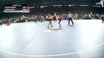 D2-138 lbs Champ. Round 1 - Ethen Garza, Goodrich HS vs Nolan Larson, Sparta HS