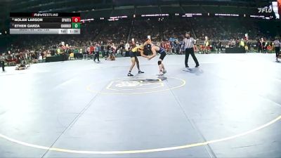 D2-138 lbs Champ. Round 1 - Ethen Garza, Goodrich HS vs Nolan Larson, Sparta HS