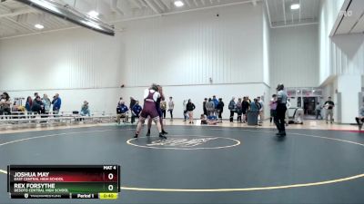 285 lbs Cons. Round 2 - Rex Forsythe, Desoto Central High School vs Joshua May, East Central High School