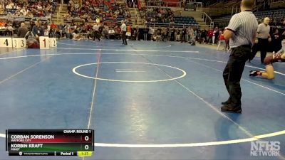 114 lbs Champ. Round 1 - Korbin Kraft, Minot vs Corban Sorenson, Watford City