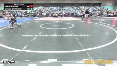 49 lbs Consolation - Grayson Brown, Rising Kingz vs Michael Cawthorne, Tiger Trained Wrestling