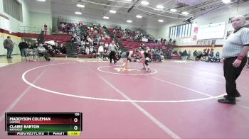 155 lbs 1st Place Match - Claire Barton, MAYSVILLE vs Maddyson Coleman, LAWSON