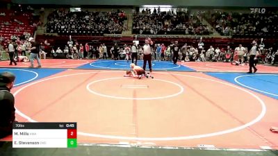 70 lbs Quarterfinal - Matthew Mills, HURRICANE WRESTLING ACADEMY vs Ezra Stevenson, Claremore Wrestling Club