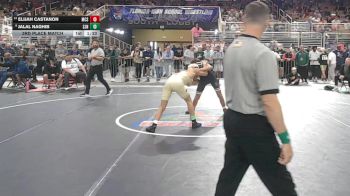 132 1A 3rd Place Match - Elijah Castanon, Miami Christian School vs Jalal Naghib, St. John Neumann