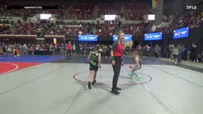 57 lbs 3rd Place Match - Halle Goddard, Stillwater Gladiators vs Kashius Richerson, East Helena Outlaws