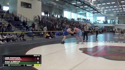 285 lbs Prelim - Jake Pomykata, Johns Hopkins University vs Evan Albrecht, Alfred State College