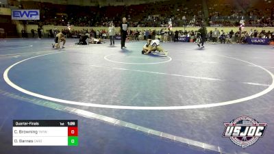 112 lbs Quarterfinal - Cale Browning, Tough N Technical Wrestling Club vs Drew Barnes, Cardinal Wrestling Club