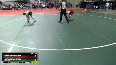 120 lbs Cons. Round 1 - Becklan Whipkey, Pipestone vs Braxton Purcell, ANML