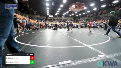 100 lbs Consi Of 4 - Connor Hobart, Carl Albert vs Greysen Parnell, Harrah Little League Wrestling