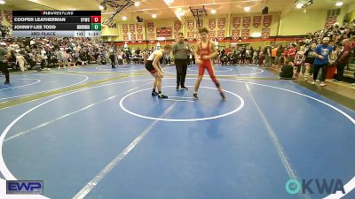 140 lbs 3rd Place - Cooper Leatherman, Hilldale Youth Wrestling Club vs Johnny-lee Todd, Skiatook Youth Wrestling