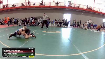 75 lbs Quarterfinal - Joseph Jankowski, Maurer Coughlin Wrestling Club vs Mason Baylor, Milan Tribe Wrestling Club