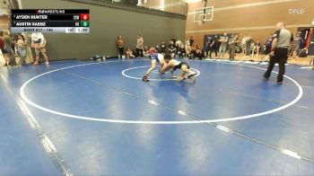 144 lbs Cons. Semi - Ayden Hunter, 208 Spartan WC vs Austin Saenz, Kuna Klub