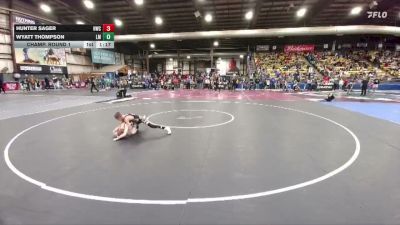 55 lbs Champ. Round 1 - Hunter Sager, Hermosa Wrestling Club vs Wyatt Thompson, Laurel Matburners