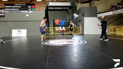 Junior Boys - 215 lbs Champ. Round 2 - Sina Hojati vs Rey Lopez, South Bakersfield High School Wrestling