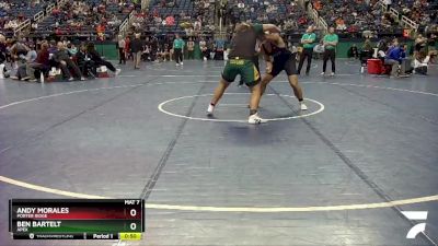 4A 285 lbs Cons. Round 3 - Ben Bartelt, Apex vs Andy Morales, Porter Ridge