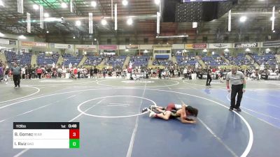 113 lbs Consi Of 8 #2 - Benjamin Gomez, Bear Cave WC vs Isaiah Ruiz, Bad Boyz New Mexico