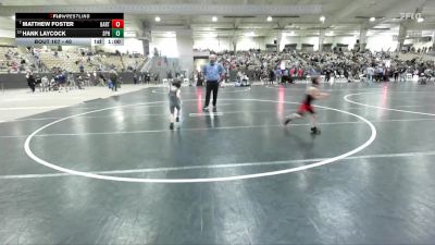 40 lbs Champ. Round 1 - Matthew Foster, Bradford Wrestling vs Hank Laycock, Straw Plains Hornets
