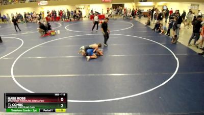 119 lbs Quarterfinal - Tj Combs, Andover Wrestling Club vs Gabe Robb, Owatonna Wrestling Association