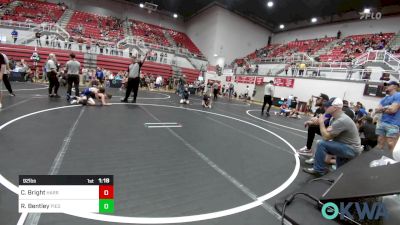 92 lbs Rr Rnd 1 - Cooper Bright, Harrah Little League Wrestling vs Rylan Bentley, Piedmont