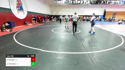 190 lbs Round Of 32 - John Grippo, Christian Brothers Academy vs Joey Tennant, New Milford