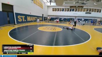 98 lbs Cons. Round 3 - Leighton Bandurski, Liberty Christian School vs Sebastian Garcia-Toledo, St. Mark`s School Of Texas