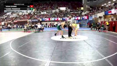 AA - 215 lbs Cons. Round 2 - Daniel Pederson, Glacier (Kalispell) vs Noah Dionne, Great Falls CMR