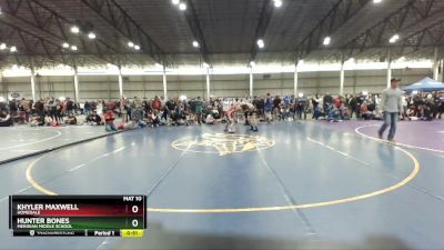 138 lbs Cons. Round 4 - Khyler Maxwell, Homedale vs Hunter Bones, Meridian Middle School