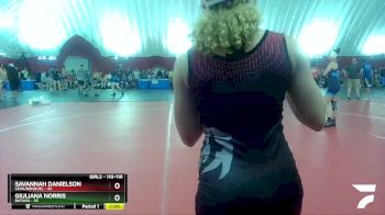 110-116 lbs Round 2 - Savannah Danielson, Lena/Bonduel vs Giuliana Norris, Batavia