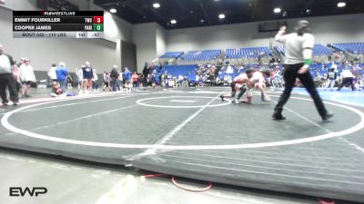 110 lbs Consi Of 4 - Emmit Fourkiller, Tahlequah Wrestling Club vs Cooper James, Paris Wrestling Club