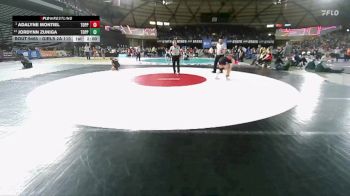 Girls 2A 110 lbs Semifinal - Adalyne Montiel, Toppenish (Girls) vs Jordynn Zuniga, Toppenish (Girls)