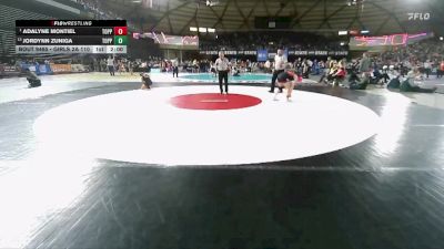 Girls 2A 110 lbs Semifinal - Adalyne Montiel, Toppenish (Girls) vs Jordynn Zuniga, Toppenish (Girls)