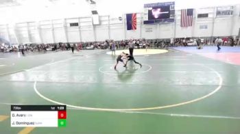 73 lbs Quarterfinal - Dane Avery, Lions WC vs Jacob Dominguez, Sunkist Kids / Monster Garage