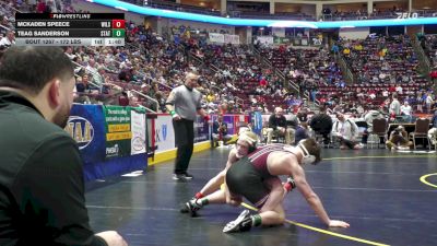 172 lbs Semifinal - McKaden Speece, Wilson vs Teag Sanderson, State College