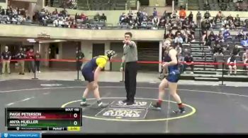 138 lbs Champ. Round 2 - Anya Mueller, Wausau West vs Paige Peterson, Wabeno/Laona/Three Lakes