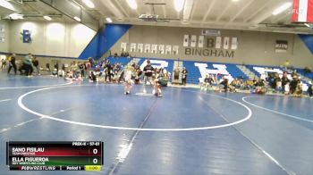 57-61 lbs Round 1 - Sano Fisilau, Team Prestige vs Ella Figueroa, Roy Wrestling Club