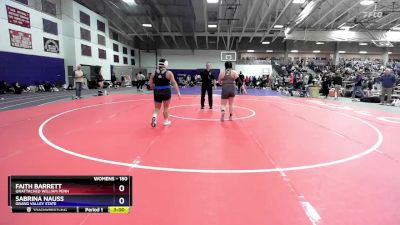 180 lbs Champ. Round 3 - Faith Barrett, Unattached William Penn vs Sabrina Nauss, Grand Valley State